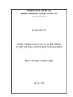 Phong cách giáo dục của cha mẹ đối với con từ 3 đến 6 tuổi tại trường quốc tế koala house 