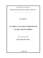 Tác động của mạng xã hội đối với văn hóa truyền thông 