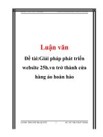 ĐỀ tài GIẢI PHÁP PHÁT TRIỂN WEBSITE 