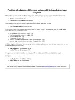 Position of adverbs difference between british and american english 