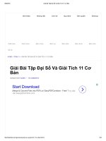 Giải bài tập đại số và giải tích 11 cơ bảnn