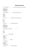 Gap fills exercise 