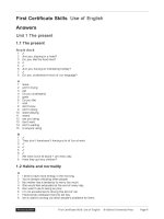 first certificate skills  use of english  answer key