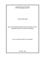 Quản lý hoạt động đánh giá kết quả học tập của sinh viên trường cao đẳng vĩnh phúc 