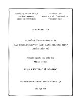 Nghiên cứu phương pháp xác định lượng vết Cu(II) bằng phương pháp chiết điểm mù pdf