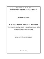 Tư tưởng chính trị   xã hội của minh mệnh và ảnh hưởng của nó đối với chế độ phong kiến việt nam dưới triều nguyễn 