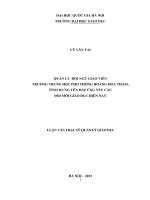 Quản lý đội ngũ giáo viên trường trung học phổ thông hoàng hoa thám, tỉnh hưng yên đáp ứng yêu cầu đổi mới giáo dục hiện nay 