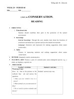 Giáo án Tiếng Anh 10 unit 10: Conservation