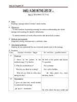 Giáo án Tiếng Anh 10 Unit 1: A day in the life of…