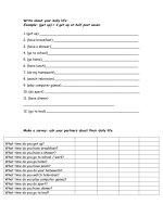 22936 write and speak about your daily routines 