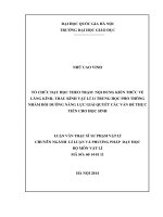 Tổ chức dạy học theo trạm nội dung kiến thức về lăng kính, thấu kính vật lí 11 trung học phổ thông nhằm bồi dưỡng năng lực giải quyết các vấn đề thực tiễn cho học sinh 