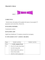 Giáo án Tiếng Anh 10 Unit 7: The mass media