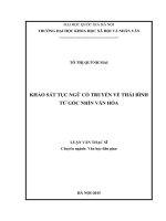 Khảo sát tục ngữ cổ truyền về thái bình từ góc nhìn văn hóa 