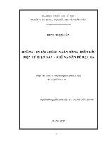 Thông tin tài chính ngân hàng trên báo điện tử hiện nay   những vấn đề đặt ra 