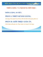 ĐỀ tài ỨNG DỤNG CÔNG NGHỆ THÔNG TIN TRONG dạy học 