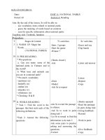 Giáo án Tiếng Anh 10 unit 11: National parks