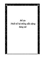 ĐỒ án THIẾT kế hệ THỐNG dẫn ĐỘNG BĂNG tải 