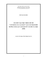 Tổ chức dạy học theo chủ đề cân bằng của vật rắn vật lí 10 nhằm bồi dưỡng năng lực giải quyết vấn đề của học sinh 