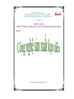 ĐỒ án CÔNG NGHỆ sản XUẤT kẹo dẻo 