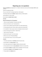 Reporting yes or no questions 