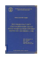 Thực trạng và giải pháp chất lượng cho vay doanh nghiệp tại Ngân hàng TMCP Phương Tây TP HCM