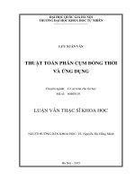 Thuật toán phân cụm đồng thời và ứng dụng 