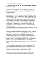 What discovery in the last 100 years has been most beneficial for your people 