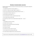 Sentence transformation exercise 5 