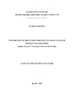 Ứng phó các hiện tượng thời tiết cực đoan của người dân dựa vào cộng đồng ( nghiên cứu tại xã y can, huyện trấn yên, tỉnh yên bái) 