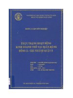 Thực trạng hoạt động tín kinh doanh tại ngân hàng Đông Á – chi nhánh quận 5