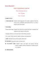 Giáo án Tiếng Anh 10 unit 5: Technology and you