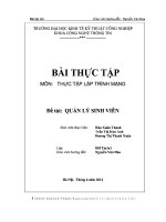 BÀI tập lớn QUẢN lý SINH VIÊN 