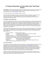 10 things to remember to craft a sales letter that brings results 