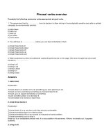 Phrasal verbs exercise 2 