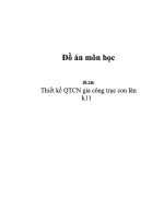 ĐỒ án THIẾT kế QTCN GIA CÔNG TRỤC CON lăn k11