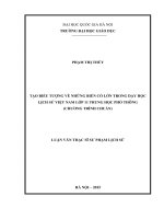 Tạo biểu tượng về những biến cố lớn trong dạy học lịch sử việt nam lớp 11 trung học phổ thông (chương trình chuẩn) 