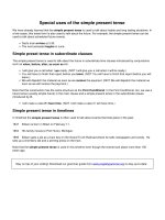 Special uses of the simple present tense 