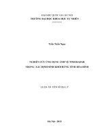 Nghiên cứu ứng dụng ảnh vệ tinh RADAR trong xác định sinh khối rừng tỉnh hòa bình 