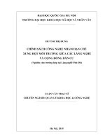 Chính sách công nghệ nhằm hạn chế xung đột môi trường giữa các làng nghề và cộng đồng dân cư ( nghiên cứu trường hợp tại làng phú đô) 