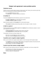 Subject verb agreement some problem points 