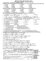 Bộ đề thi học sinh giỏi môn tiếng anh lớp 9