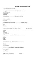 General grammar exercise 