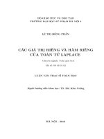 Các giá trị riêng và hàm riêng của toán tử laplace (LV01856)