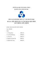 ĐỀ tài LIỆU PHÁP GEN và ỨNG DỤNG LIỆU PHÁP GEN TRONG CHỮA BỆNH 