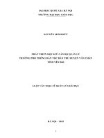 Phát triển đội ngũ cán bộ quản lý trường phổ thông dân tộc bán trú huyện văn chấn tỉnh yên bái 