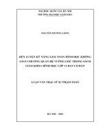 Rèn luyện kỹ năng giải toán hình học không gian chương quan hệ vuông góc trong sách giáo khoa hình học lớp 11 ban cơ bản 