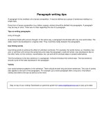 Paragraph writing tips 