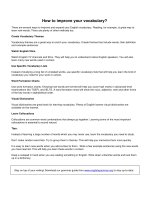 How to improve your vocabulary 