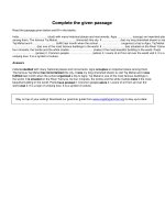 Complete the given passage 