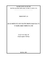 Quan điểm về con người trong đạo gia và ý nghĩa hiện thời của nó 